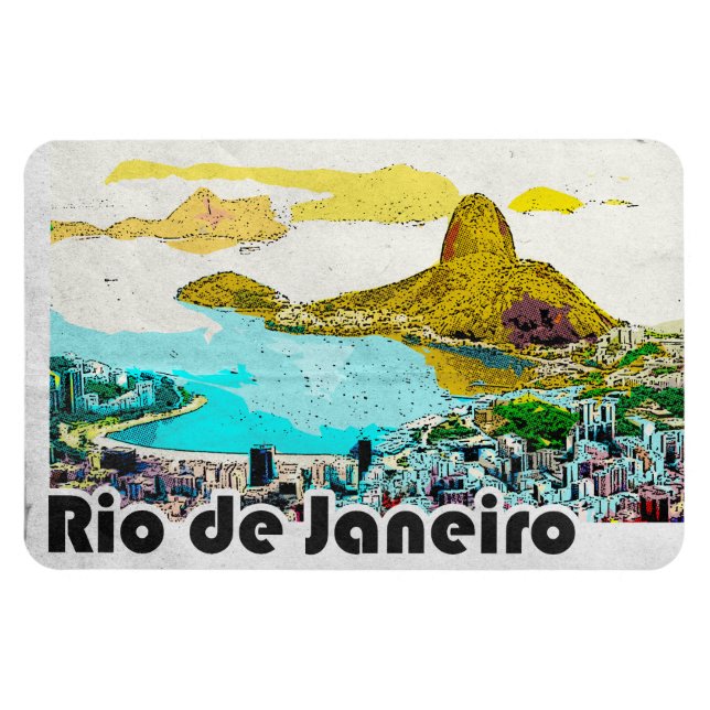 Rio de Janeiro Vintage Reise Magnet (Horizontal)