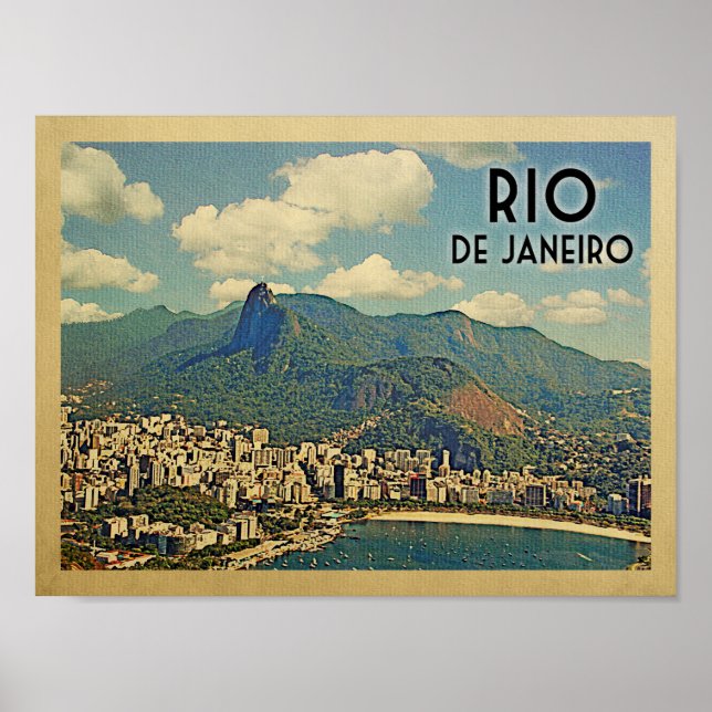 Rio De Janeiro Vintage Travel Poster (Vorne)