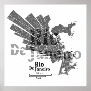 Rio- de Janeirokarten-Plakat Poster