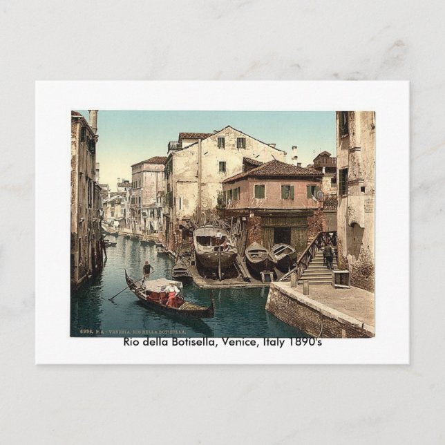 Rio della Botisella, Venedig, Italien in den 1890e Postkarte (Vorderseite)
