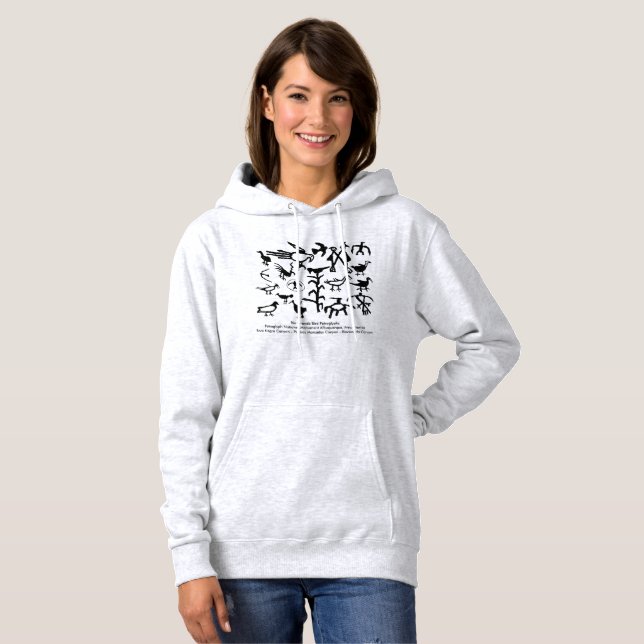 Rio Grande Bird Petroglyphs Hoodie (Vorne ganz)