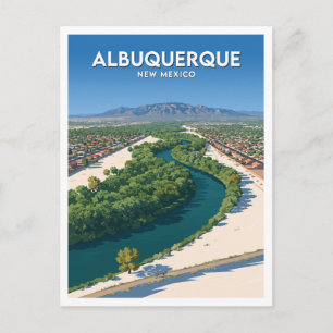 Rio Grande Bosque und Tal des Albuquerque River Postkarte