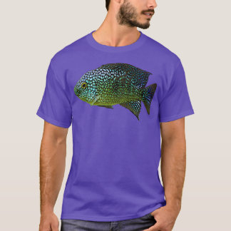 Rio Grande Cichlid Fisch Gills Emerald Green Blue T-Shirt