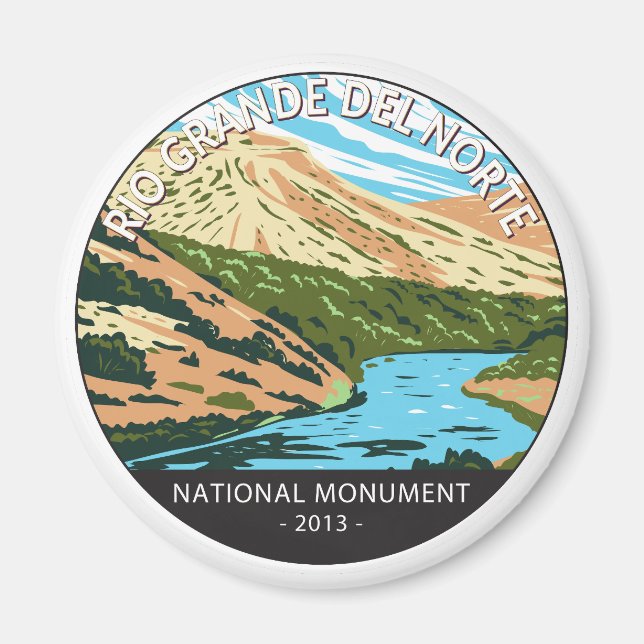 Río Grande del Norte Nationales Monument Magnet (Vorne)
