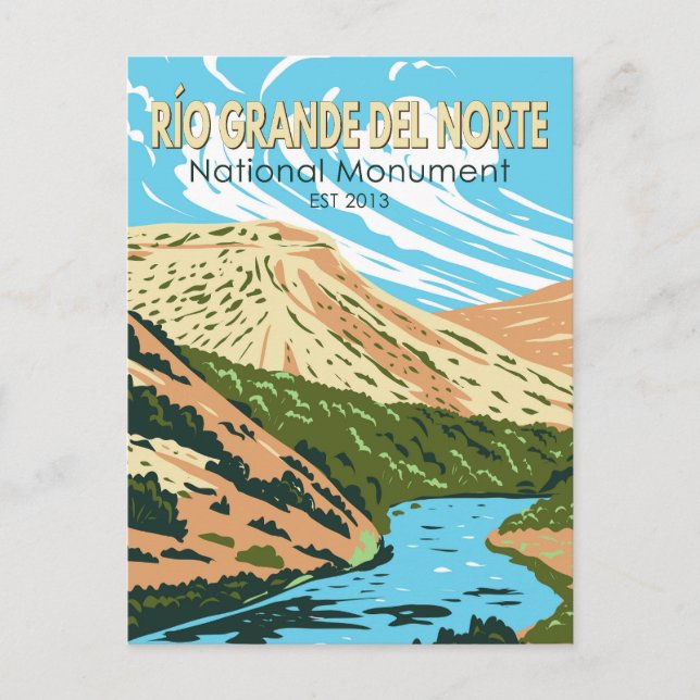 Río Grande del Norte Nationales Monument New Mexic Postkarte (Vorderseite)