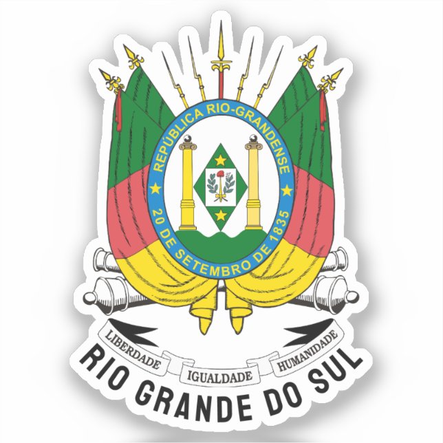 Rio Grande do Sul - Brasilien Aufkleber (Vorderseite)
