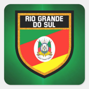 Rio Grande do Sul Flag Quadratischer Aufkleber
