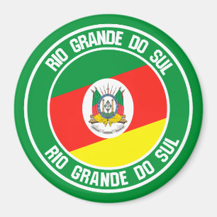 Rio Grande do Sul Round Emblem Magnet