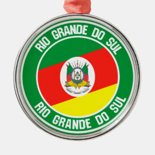 Rio Grande do Sul Round Emblem Ornament Aus Metall