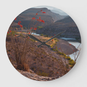 Rio Grande läuft durch die Chihuahuan-Wüste Große Wanduhr