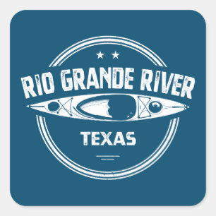 Rio Grande River, Texas Quadratischer Aufkleber