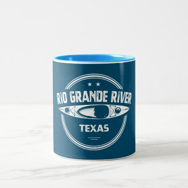 Rio Grande River, Texas Zweifarbige Tasse (Mittel)