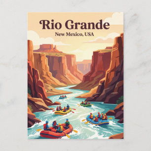 Rio Grande, USA, Wildwasser-Rafting Postkarte