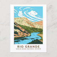 Rio Grande Wild und Landschaftlicher Fluss Vintag
