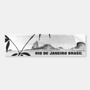 Rio-Landschaft in b&w Autoaufkleber