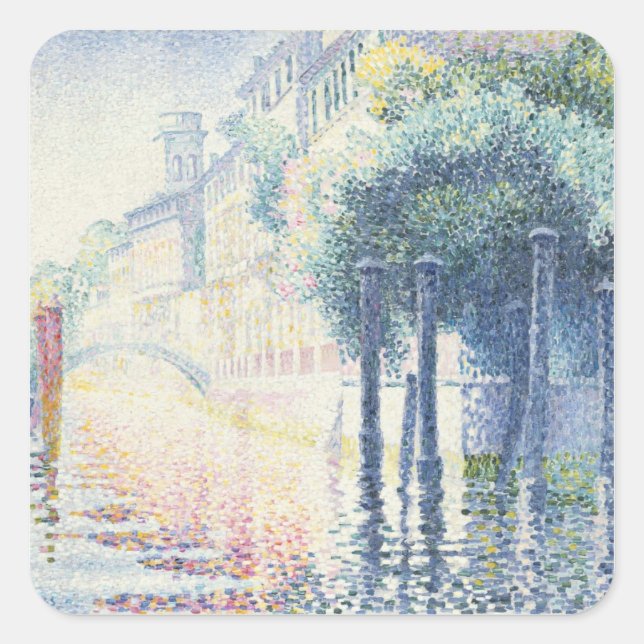 Rio San Trovaso, Venedig, 1903-4 Quadratischer Aufkleber (Vorderseite)