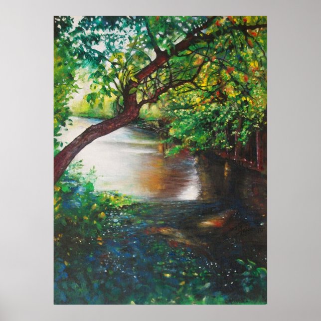 Río Trees Scenery Art Poster (Vorne)