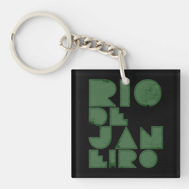 Rio-Typografieart Schlüsselanhänger (Vorderseite)
