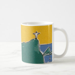 RiodeJaneiro RJ Brasilien grün und gelb Tasse