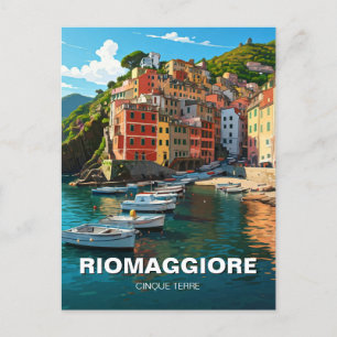Riomaggiore, Cinqua Terra Magnet Postkarte