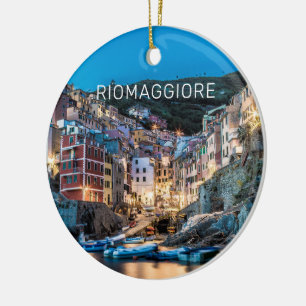 Riomaggiore Cinque Terre La Spezia Italien Panoram Keramik Ornament