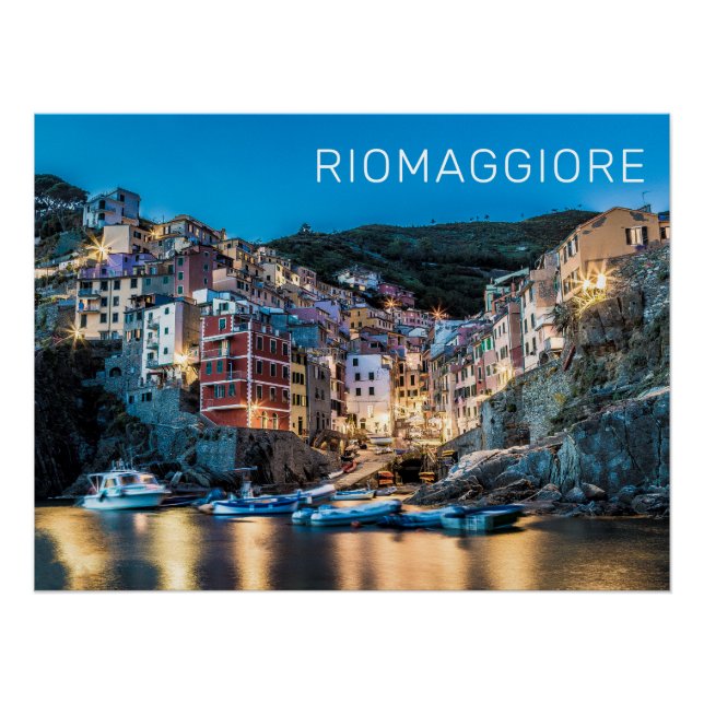 Riomaggiore Cinque Terre La Spezia Italien Panoram Poster (Vorderseite)