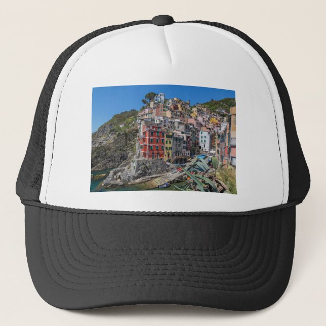 Riomaggiore Cinque Terre Liguria Italy Truckerkappe (Vorderseite)