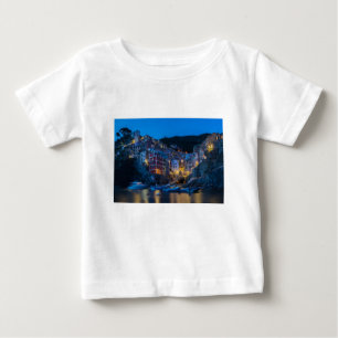 Riomaggiore in der Nacht Cinque Terre Ligurien Ita Baby T-shirt