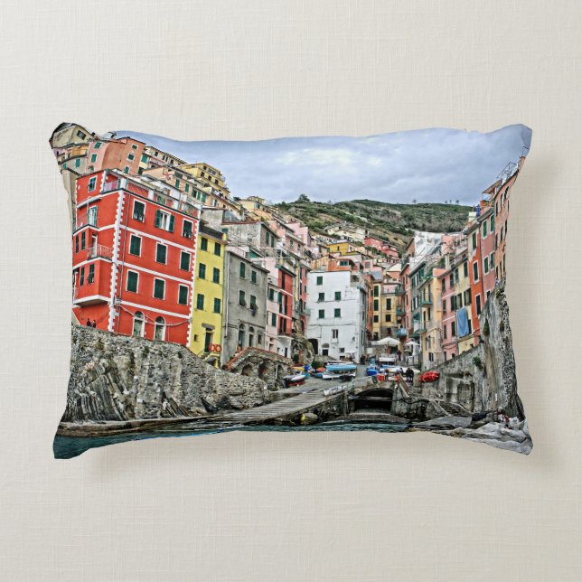 Riomaggiore, Italia Accent Pillow Zierkissen (Vorderseite)