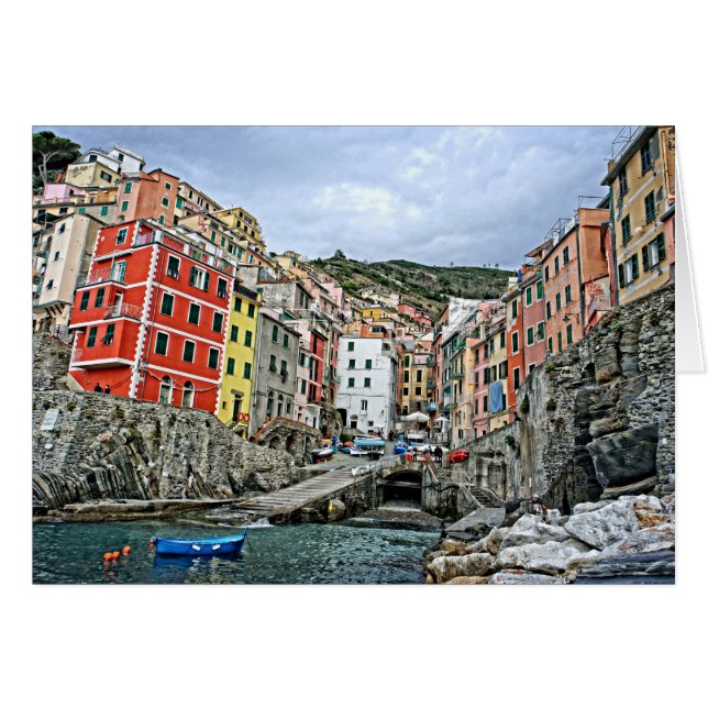 Riomaggiore, Italien - Die Cinque Terre Card (Vorderseite (Horizontal))