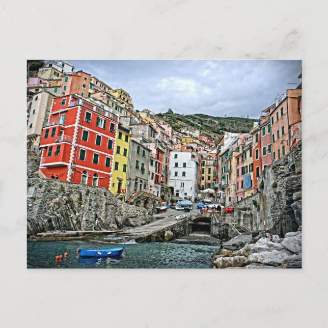 Riomaggiore, Italien - Die Cinque Terre Postcard Postkarte (Vorderseite)
