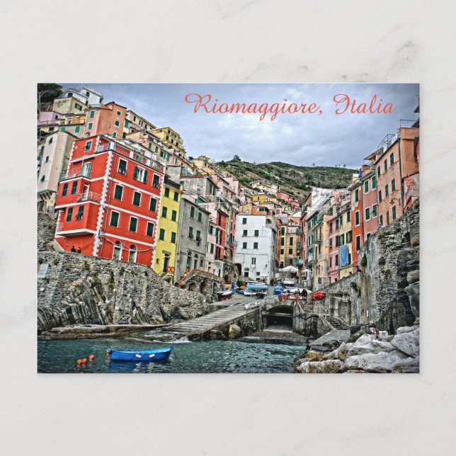 Riomaggiore, Italien - die Cinque Terre Postkarte (Vorderseite)