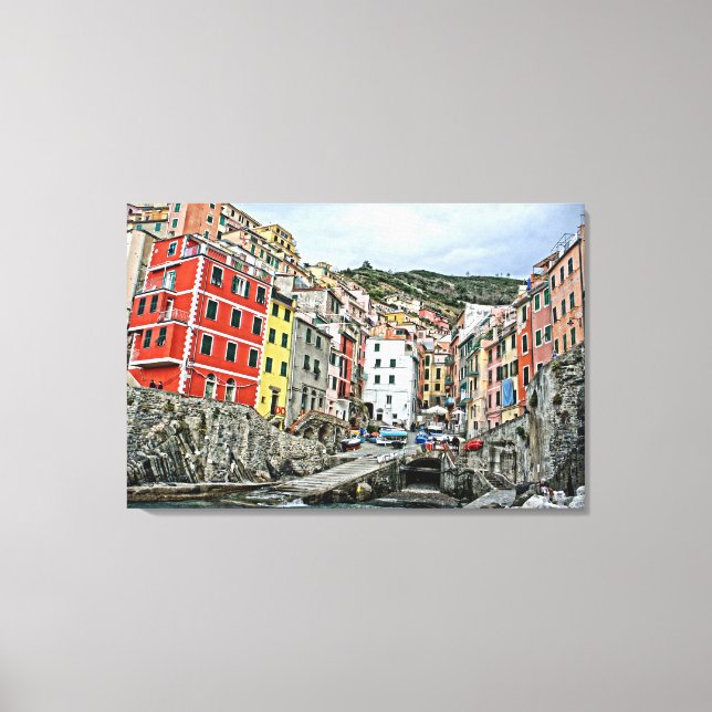 Riomaggiore, Italien Leinwanddruck (Vorderseite)