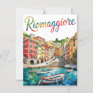 Riomaggiore Wasserfarbe Postkarte