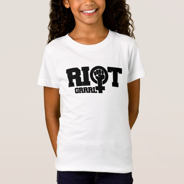 RIOT GRRL Feministin T-Shirt (Vorderseite)