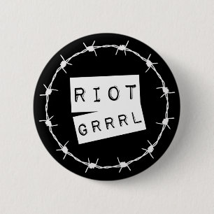 Riot Grrrl Grunge Button Badge