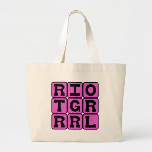 Riot Grrrl, Musikgenre Jumbo Stoffbeutel