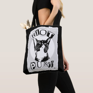 Riot Purrul Mädchen Epische Punk-Vibes Cool Cat De