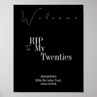 RIP 20 Party 30. Geburtstag Willkommen