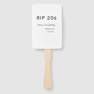 RIP 20 s 21. Geburtstag, einfaches Mindestfrühstüc Fächer