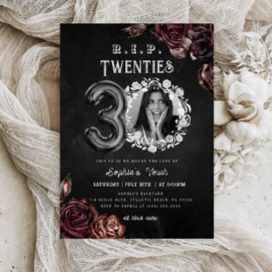 RIP 20 s 30. Geburtstag Tod bei meinem Foto Einladung