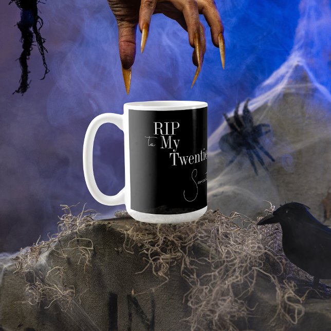 RIP 20 Schwarz-weiß 30. Geburtstag Kaffeetasse (Von Creator hochgeladen)