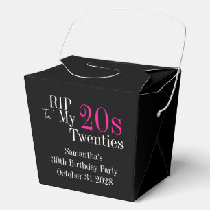 RIP 20er 30. Geburtstagsfeier Schwarz Pink Geschenkschachtel