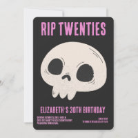 RIP 20er Black Pink Funny Skull 30. Geburtstag Par