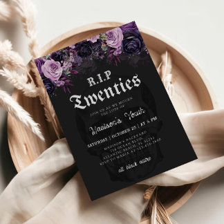 RIP 20er Blumentod zu meiner Jugend 30. Geburtstag Einladung