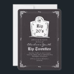 RIP 20er-Schädel Schwarz 30. Geburtstag Party Einl Einladung<br><div class="desc">RIP 20s Black Funny 30. Geburtstag Party Einladung</div>