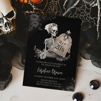RIP 20iger Gothic Skull Einladung zum Geburtstag