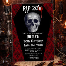 RIP 20s Gothic Skull Death to My 20s 30th Birthday