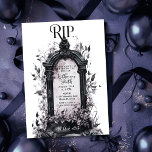 Rip 20s Tod meiner 30. Jugend-Rosa-Geburtstagspart Einladung<br><div class="desc">Mit unserem RIP zur 30. Geburtstagsjung Party Einladung verabschieden Sie sich stilvoll von den 20er Jahren! Dieses einzigartige und spielerische Design würdigt das Vorbeigehen der zwanziger Jahre mit einer Touch von Spaß und mädchenhaftem Charme. Mit einem Schwarz-Weiß-Grabstein mit zarten Blume, Set dieser Einladung für eine unvergessliche Feier zum Erreichen des...</div>