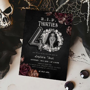 RIP 30 s 40. Geburtstag Tod bei meinem Foto Einladung